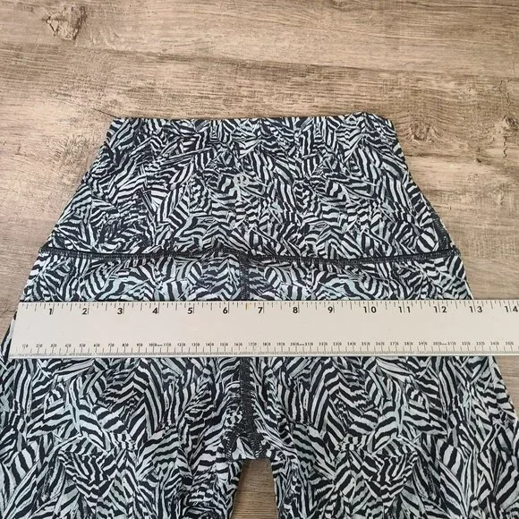 Lululemon Wunder Under Pant Hi-Rise Dazzle Nulux 50g Alpine White Black Size 4 - Picture 9 of 9
